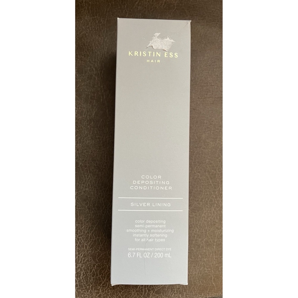 Kristin Ess Color Depositing Conditioner 6.7 Oz‎ SILVER Lining For All Hair NIB